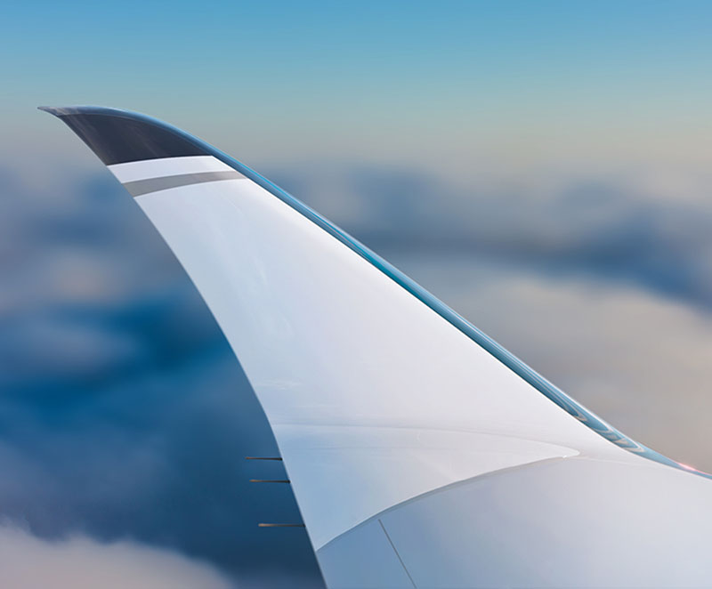 Detail view of the all-new G700 winglet