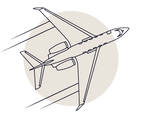 Speeding aircraft icon